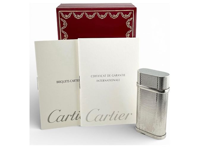 Encendedor Cartier Godron Plata - vista 2