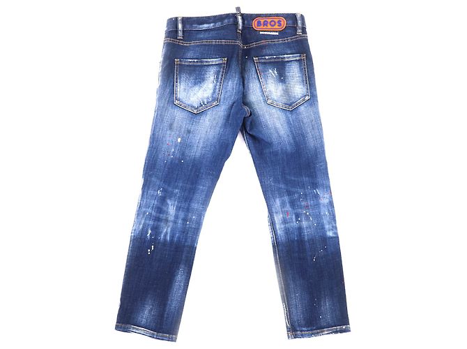 DSQUARED2 Cool Girl Cropped Jean Pantalones de denim de algodón Azul - vista 2