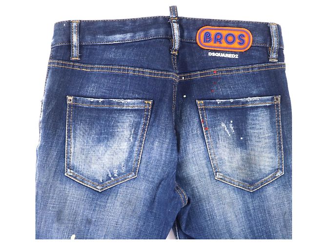 DSQUARED2 Cool Girl Cropped Jean Pantalones de denim de algodón Azul - vista 4