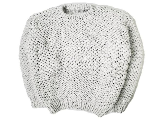 Autre Marque stein LILY YARN handgestrickter LS Polyester-Pullover Braun - Ansicht 4