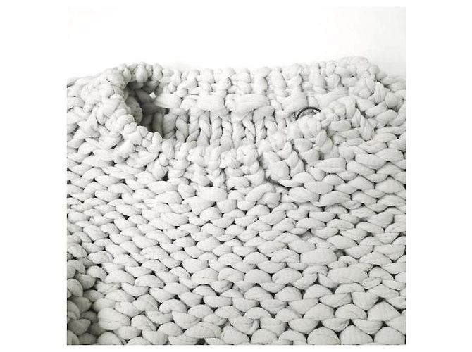 Autre Marque stein LILY YARN handgestrickter LS Polyester-Pullover Braun - Ansicht 8