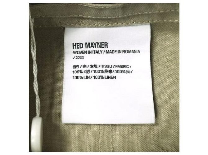 Autre Marque Hed Mayner CHAQUETA DOUBLE BREASTED FALLING BACK Chaqueta de lino Beige - vista 5