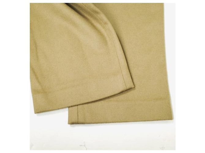 Autre Marque Hed Mayner WOOL 6 PLEAT PANTS Pantalones de lana Beige Camello - vista 10