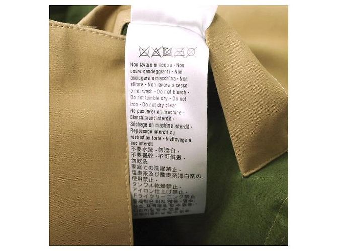 Autre Marque Hed Mayner PARKA RAGLAN IMPERMEABLE Abrigo de mezcla de algodón Castaño Verde Camello - vista 10