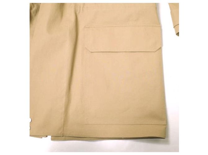 Autre Marque Hed Mayner PARKA RAGLAN IMPERMEABLE Abrigo de mezcla de algodón Castaño Verde Camello - vista 6