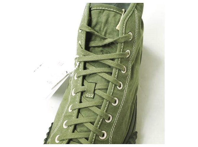 visvim KIEFER MID FORAGE Baskets en coton duck traité spécial Vert Vert olive - vue 6