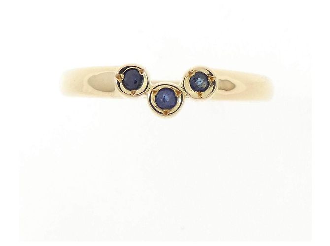 Autre Marque Anello Ginza Tanaka Au750 Zaffiro D'oro - vista 2
