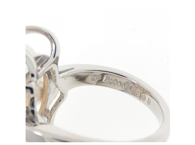 Autre Marque Anello Pola in platino e perla Akoya - vista 4