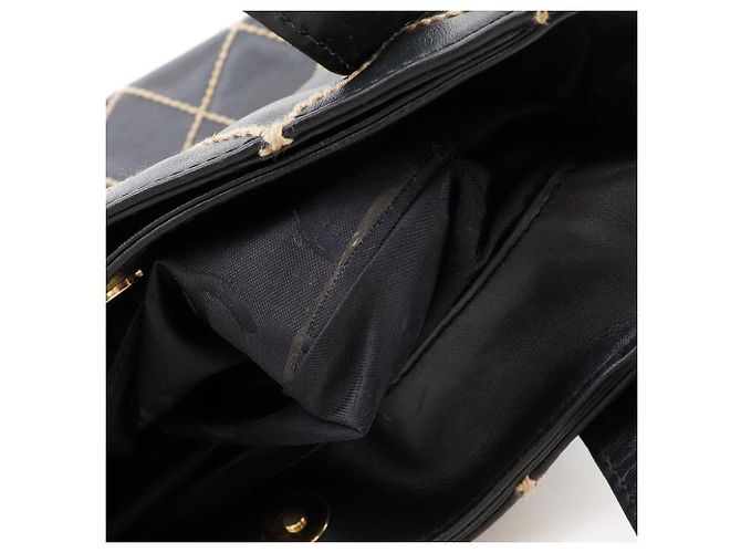 Borsa in vitello Chanel Wild Stitch Nero - vista 11