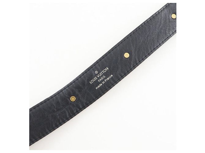 Louis Vuitton Sangle Gürtel aus Suhali-Leder Schwarz - Ansicht 10