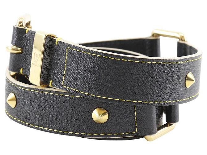 Louis Vuitton Sangle Gürtel aus Suhali-Leder Schwarz - Ansicht 2