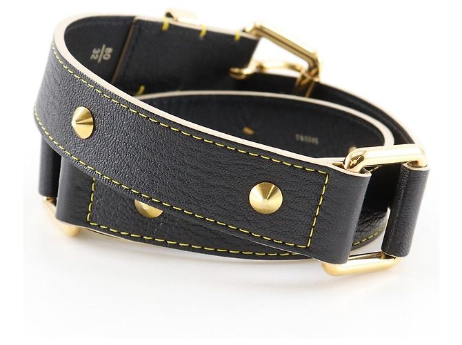 Louis Vuitton Sangle Gürtel aus Suhali-Leder Schwarz - Ansicht 3