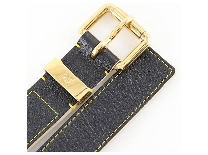 Louis Vuitton Sangle Gürtel aus Suhali-Leder Schwarz - Ansicht 6