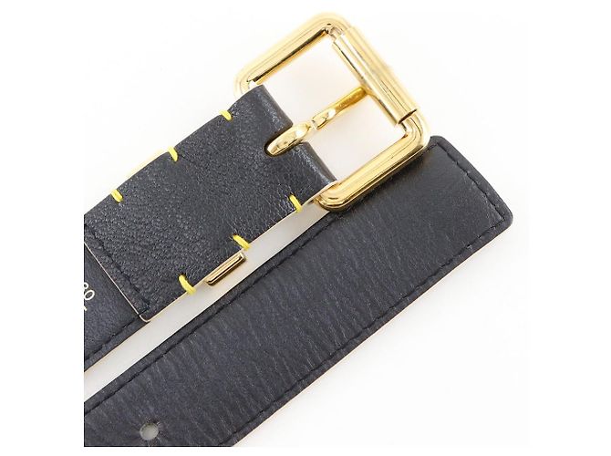 Louis Vuitton Sangle Gürtel aus Suhali-Leder Schwarz - Ansicht 7