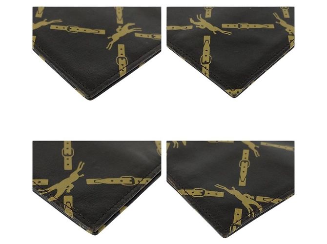 Cartera larga de piel Longchamp Castaño Mostaza - vista 4