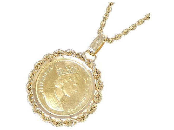 Autre Marque Colar de Moeda Au750 Dourado - vista 3