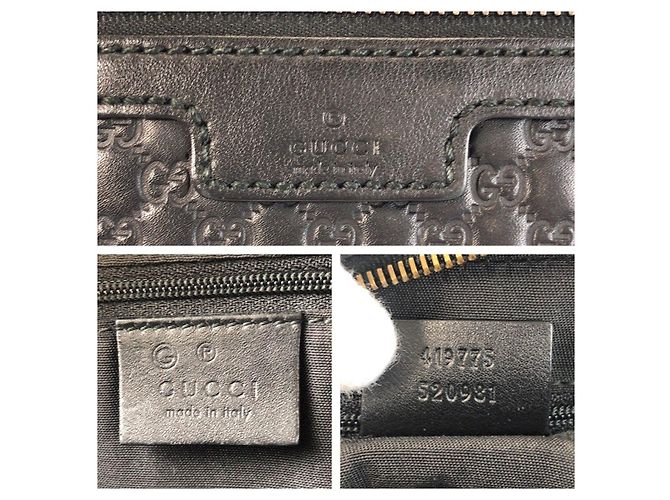 Gucci Microguccissima Leder-Clutch Schwarz - Ansicht 4