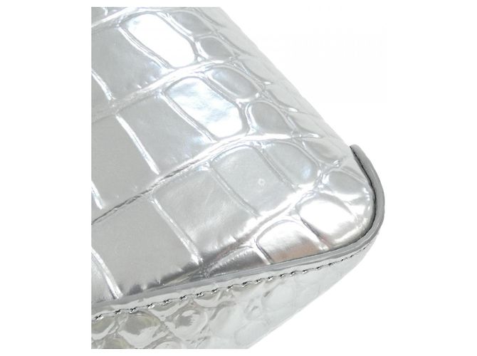 Borsa a tracolla Balenciaga in pelle metallizzata Argento - vista 3