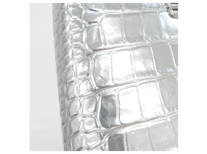 Borsa a tracolla Balenciaga in pelle metallizzata Argento - vista 5