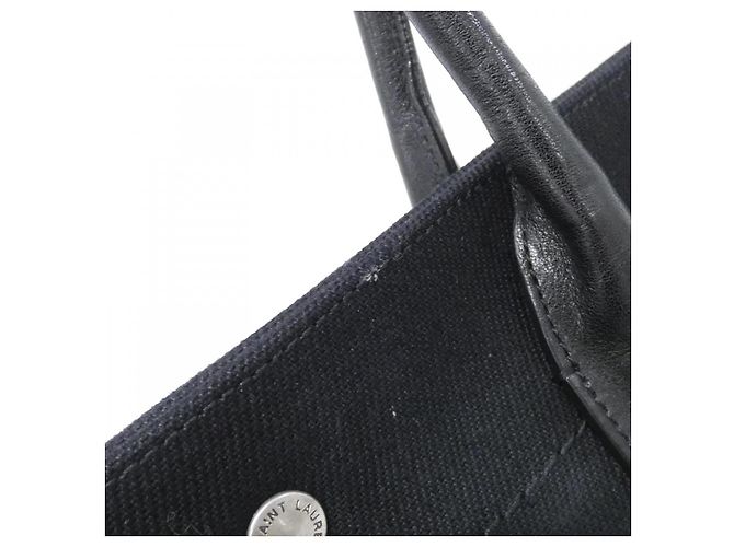 Yves Saint Laurent Borsa Saint Laurent Noe in tela Saint Laurent Nero Bianco - vista 5
