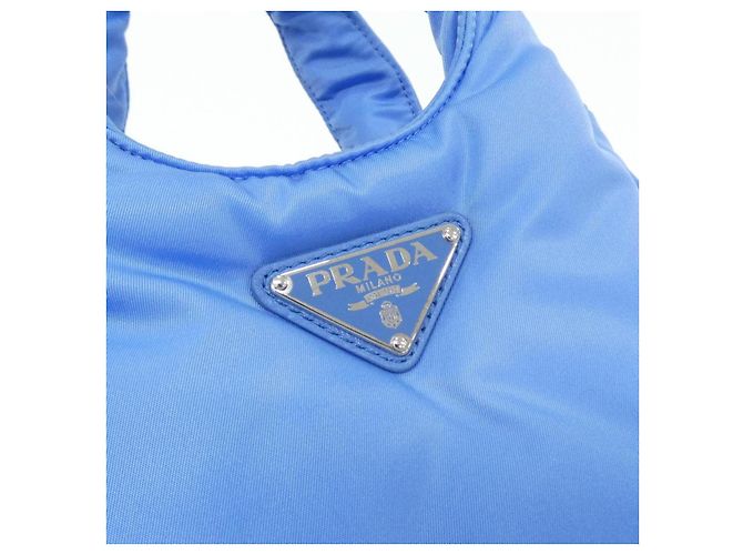 Prada Tessuto Soft Shoulder Bag Blue - view 4