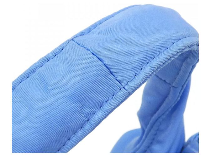 Prada Tessuto Soft Shoulder Bag Blue - view 5