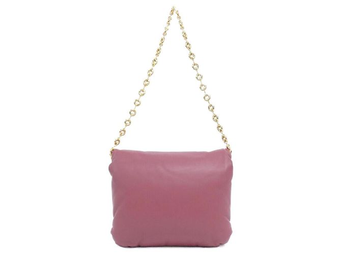 Borsa a spalla Loewe Puffer Goya in pelle di agnello Porpora - vista 2
