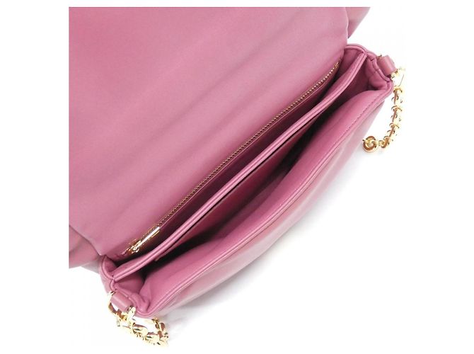 Borsa a spalla Loewe Puffer Goya in pelle di agnello Porpora - vista 7
