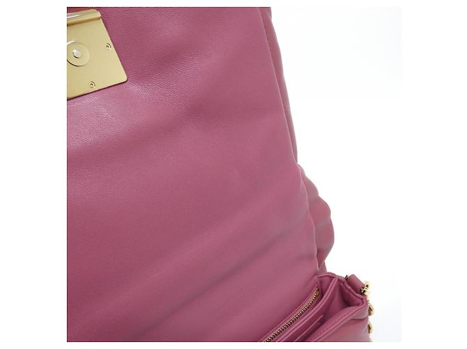 Borsa a spalla Loewe Puffer Goya in pelle di agnello Porpora - vista 8