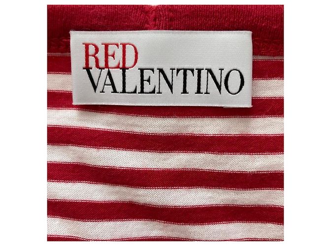 Autre Marque RED Valentino T-Shirt mit Spitzenrand Rot - Ansicht 3