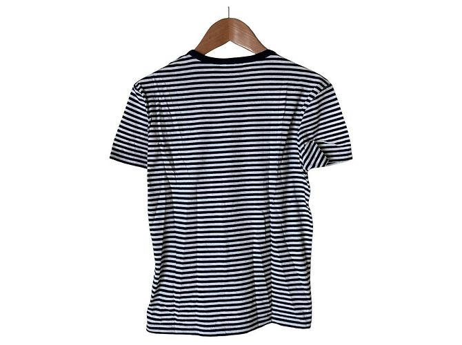 Autre Marque Red Valentino T-Shirt mit Spitzenrand Blau Marineblau - Ansicht 2