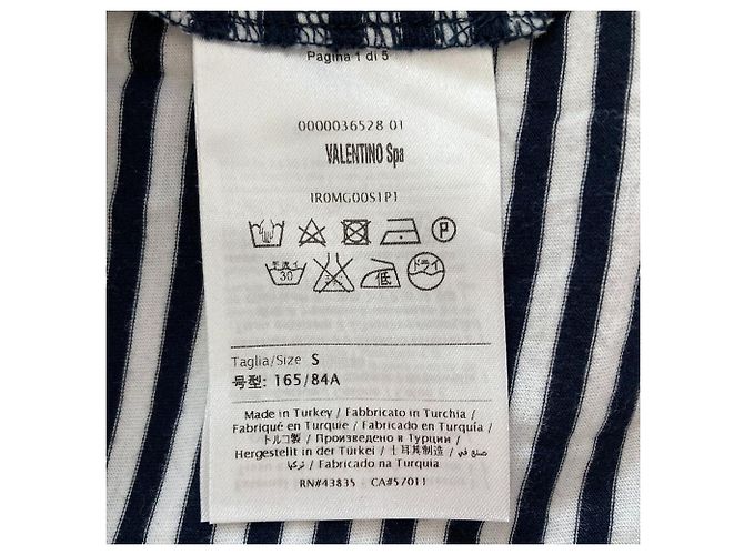 Autre Marque Red Valentino T-Shirt mit Spitzenrand Blau Marineblau - Ansicht 4