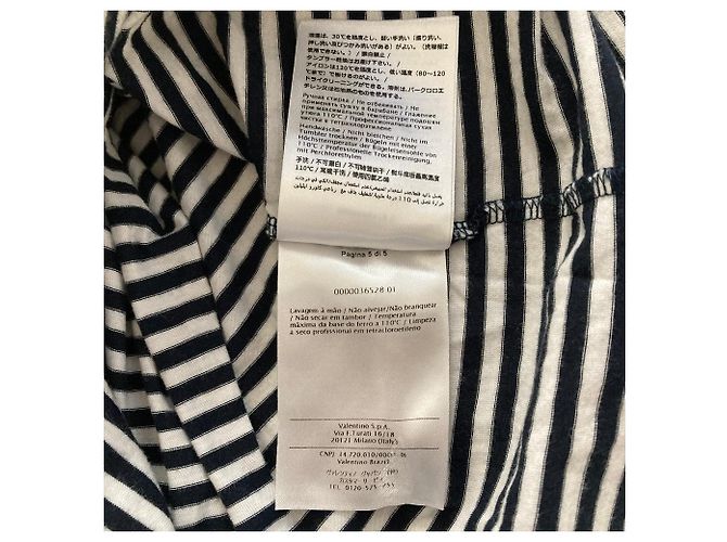 Autre Marque Red Valentino T-Shirt mit Spitzenrand Blau Marineblau - Ansicht 6