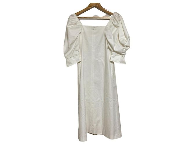 Autre Marque Cygne Puff Sleeve Dress White - view 2