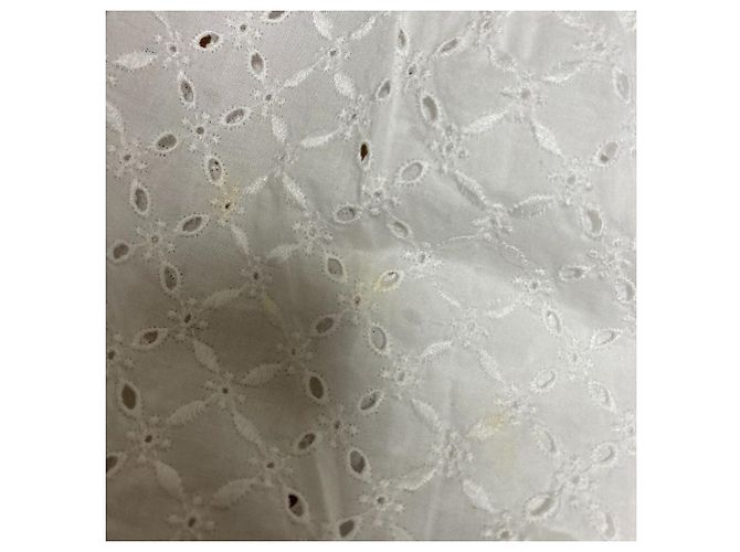 Autre Marque Vestido de encaje de algodón OBLI Blanco - vista 15