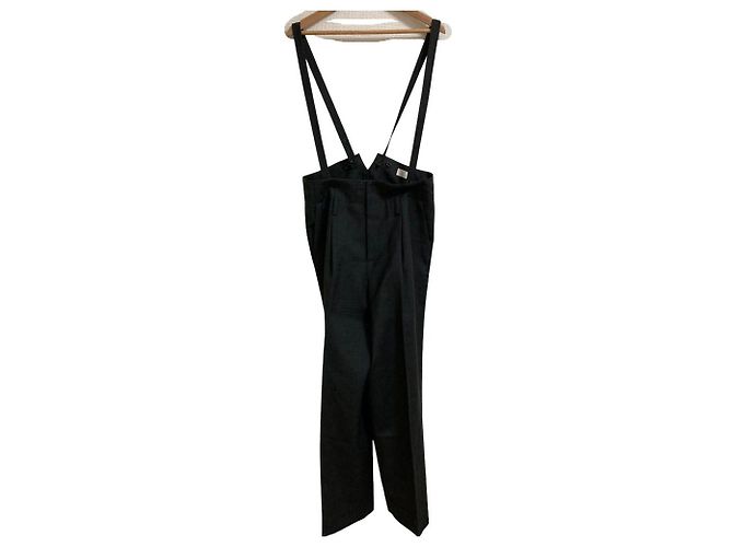 Autre Marque Cygne weite Hose mit Hosenträgern Braun - Ansicht 4