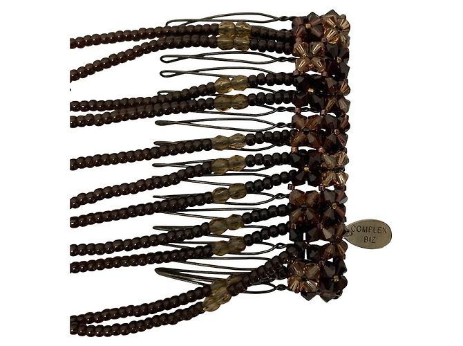 Autre Marque Complex Biz Bijou Haarkamm Haaraccessoire Braun - Ansicht 3