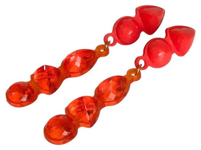 Autre Marque CORSARI Drop Earrings Orange - view 2