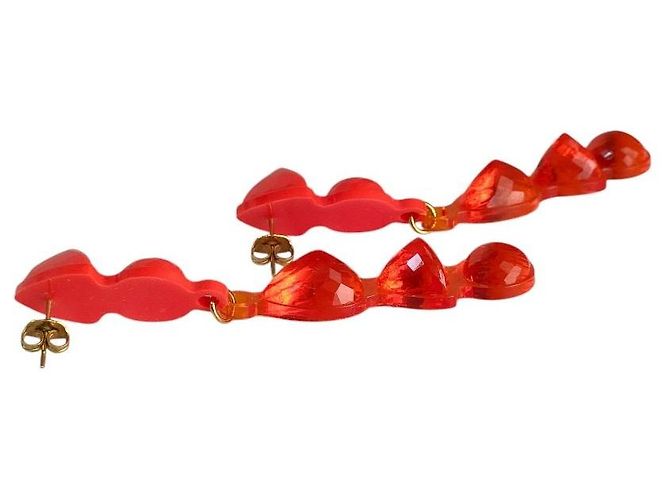 Autre Marque CORSARI Drop Earrings Orange - view 3