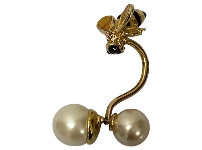 Autre Marque GRANDMATIC Bienen-Perlenohrringe Golden - Ansicht 3