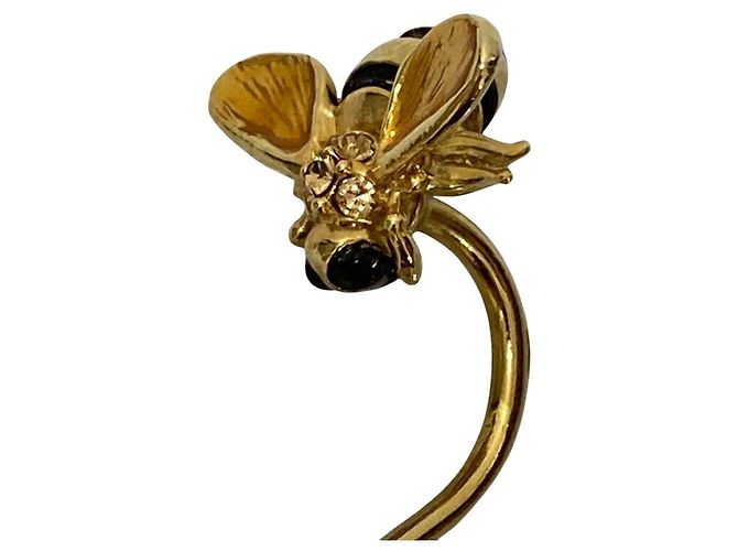 Autre Marque GRANDMATIC Bienen-Perlenohrringe Golden - Ansicht 4