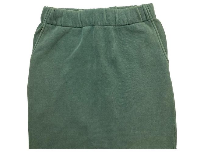 Autre Marque Saia midi de algodão REMI RELIEF Verde - vista 3