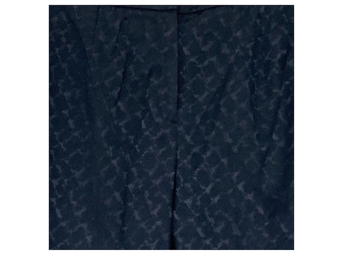 Autre Marque Leilian gemusterte Bundfaltenhose Blau Marineblau - Ansicht 2