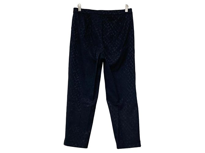 Autre Marque Leilian gemusterte Bundfaltenhose Blau Marineblau - Ansicht 3