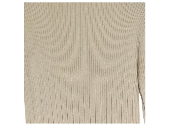 Autre Marque CASA FLINE Rippstrick-Kleid Beige - Ansicht 2