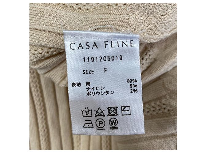 Autre Marque CASA FLINE Rippstrick-Kleid Beige - Ansicht 5