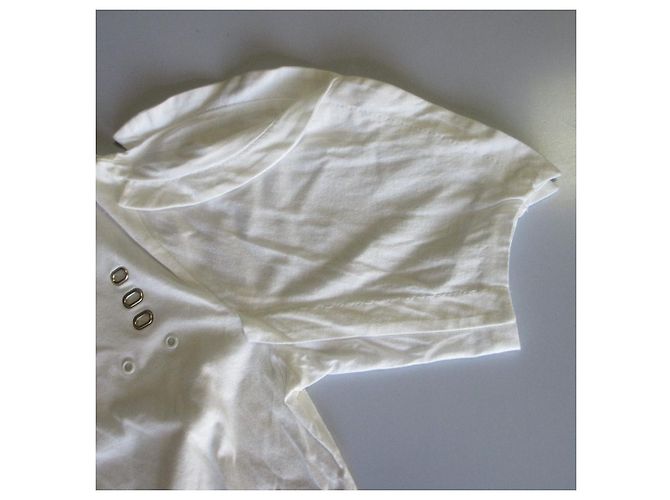 Autre Marque TOGA Pullover mit Rüschenärmeln und Eyelet-Details Weiß - Ansicht 4