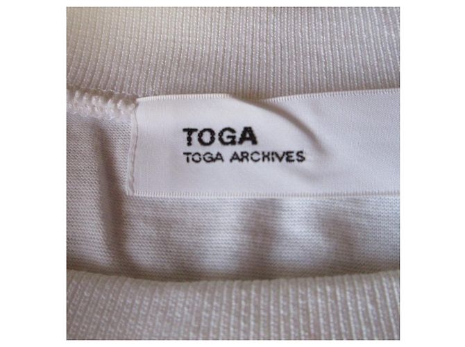 Autre Marque TOGA Pullover mit Rüschenärmeln und Eyelet-Details Weiß - Ansicht 5