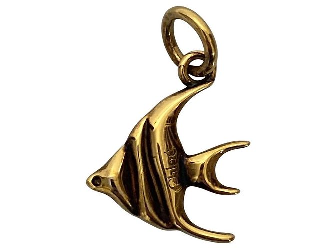 Chloé Accessoire Chloe Alphabet Fish Charm Doré - vue 2