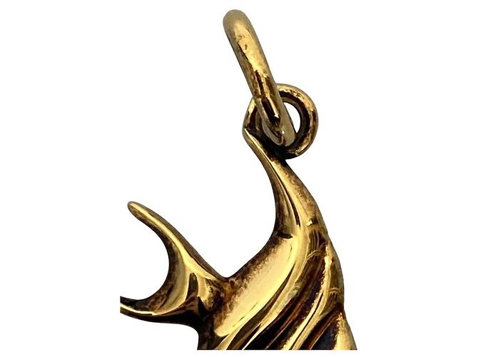 Chloé Accessoire Chloe Alphabet Fish Charm Doré - vue 4